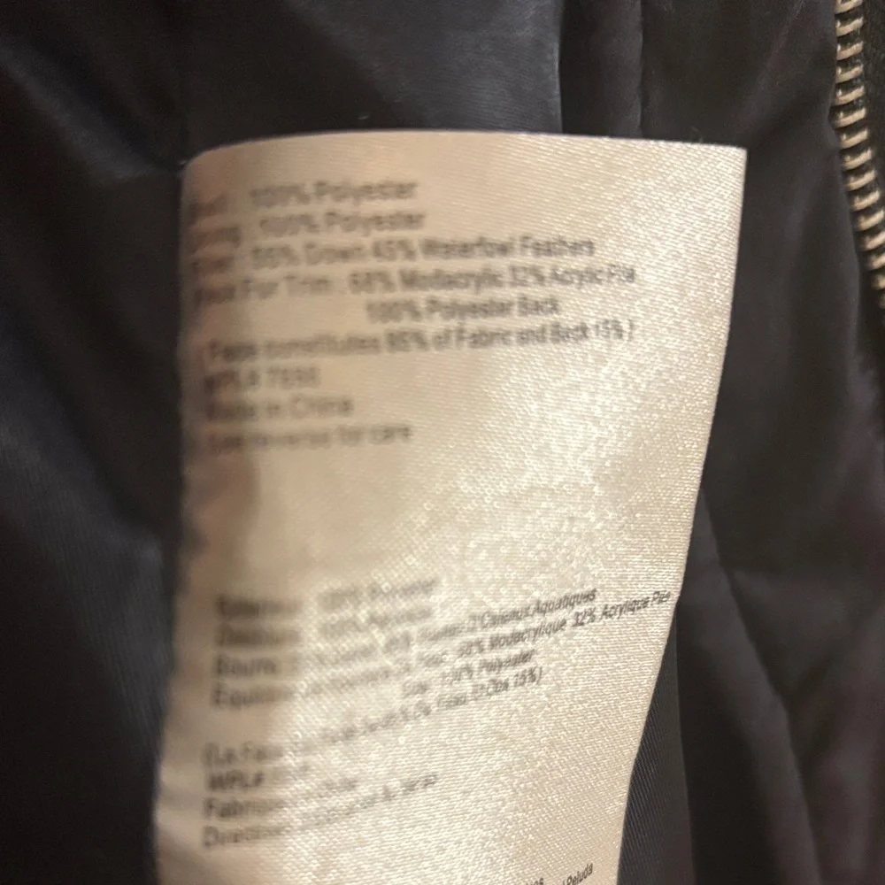 Michael Kors Long Navy Blue Puffer Jacket - Picture 3 of 4